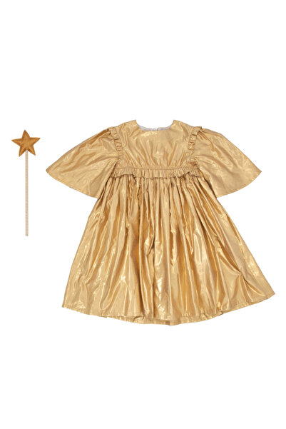 Meri Meri - Gold Angel Dress Age 3-4 - Gold Angel Dress Age 3-4