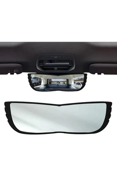 zola Car rearview mirror, 160° panoramic view, convex shape, length 29 cm, mirror mount