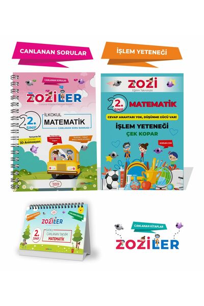 ZOZİLER 2.Sınıf Canlanan Mat Soru Bankası – Mat İşlem Yeteneği Çek Kopar – Ma...