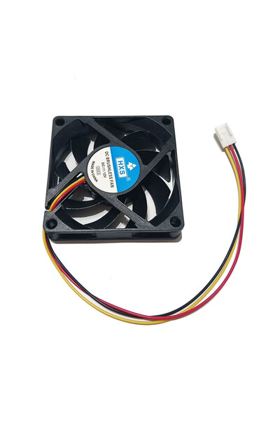 Leonpro 7cm 12v 3 pinli kasa fanı 7cm x 7cm x 1.5cm 2 pimli DC 12volt fan