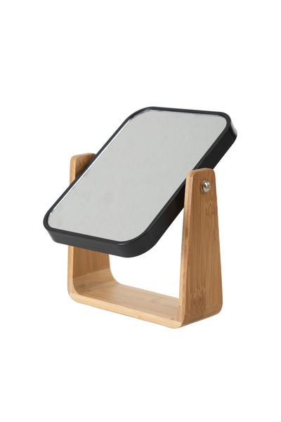 Mudo Home BOHO BAMBU BÜYÜTEÇLİ AYNA SİYAH 16X5,8X21,8 CM