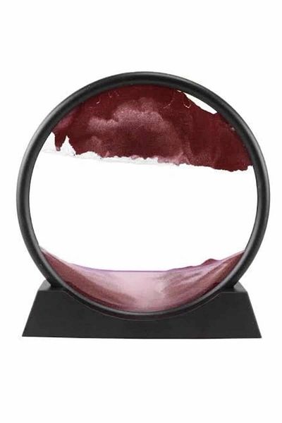 Kanonik Education 3D Led Lighted Hourglass Night Light Moving Water Hourglass Decorative