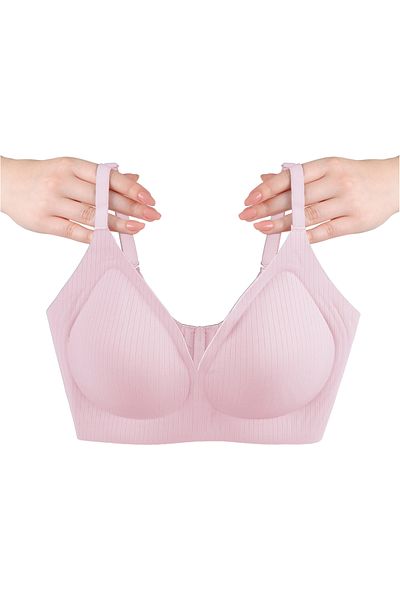 koza iç giyim Unwired Invisible Ribbed Camisole Seamless Bra with Removable Pads