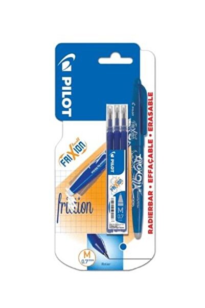 Pilot Roller Frixion Ball, 0.7 mm + 3 rezerve, alb