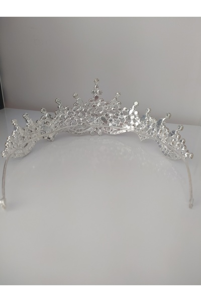 Store Silver Bridal Crown and Earrings