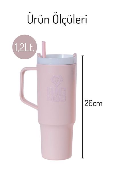 Nandy Home Large Size Water Bottle with Handle and Straw 1200ml.