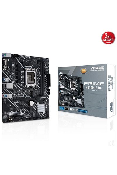 ASUS Prime H610M-E D4 Ddr4 HDMI Dp Pcie 16X V4.0 1700P Matx