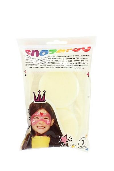Snazaroo Face Paint Sponges – White, 2-Pack Color Accessory Tool