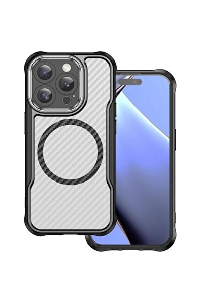 Modo Husa Magsafe Pentru Apple Iphone 16 Pro Max Oem Defender Carbon Mag Neagra