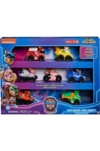 Spinmaster Spin Master Patrula Cățelușilor: Echipa Puternică din Film cu Vehicule, Set de Joacă cu 7 Piese