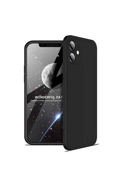 HTstore iPhone Compatible 12 Case Zore Ays Cover-Black