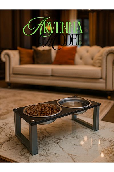 Okay Healthy Eating Stand for Cats and Dogs, Stainless Steel Stylish Design and Non-Slip Feet
