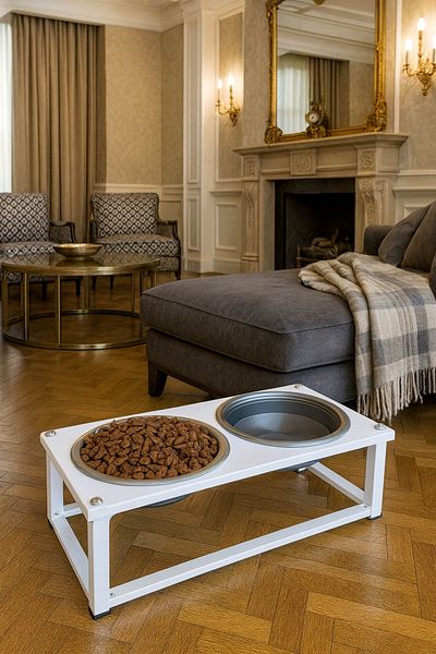 Okay Healthy Eating Stand for Cats and Dogs, Stainless Steel Stylish Design and Non-Slip Feet