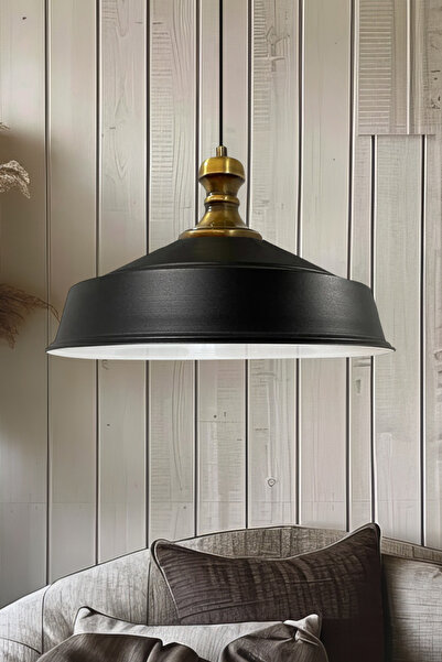 Bamyum Asaletli Siyah Renk Eskitme Knob Başlık Retro Sarkıt Lamba Restoran Sa...