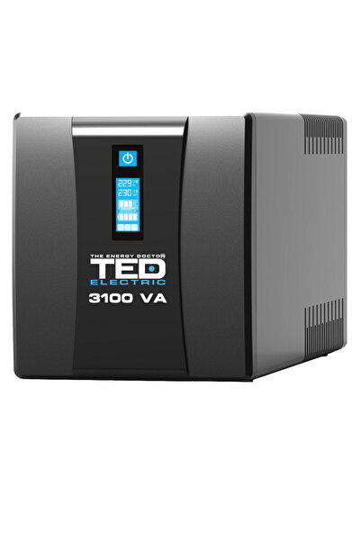 TED Electric UPS Line Interactive 3100VA 1800W • 3xSchuko • Management • LCD • 4xBatteries 12V 9Ah •TED004673