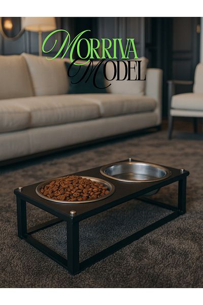 Okay Healthy Eating Stand for Cats and Dogs, Stainless Steel Stylish Design and Non-Slip Feet