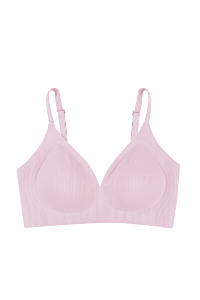 koza iç giyim Unwired Invisible Ribbed Camisole Seamless Bra with Removable Pads