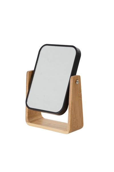 Mudo Home BOHO BAMBU BÜYÜTEÇLİ AYNA SİYAH 16X5,8X21,8 CM