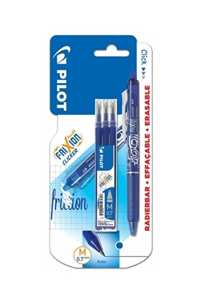 Pilot Roller Frixion Clicker, 0.7 mm + 3 rezerve,