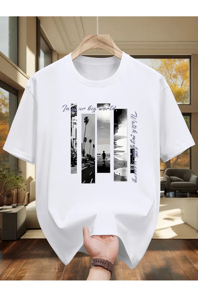 haha In Your Big World Printed T-Shirt for Men