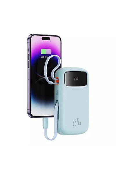 Baseus 20000mAh Fast Charging Power Bank with Dual Cable & Digital Display
