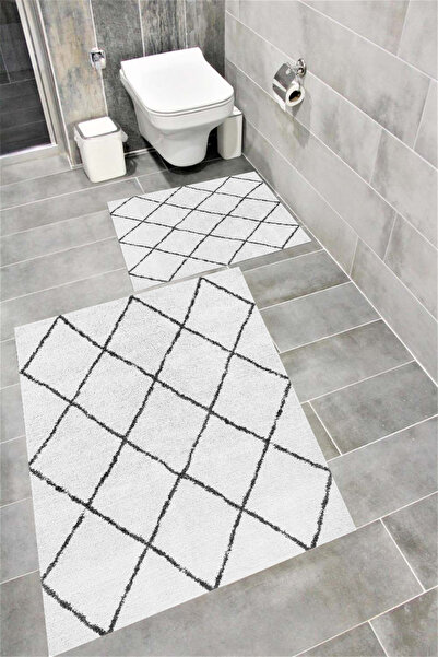Home Water Resistant Digital Printed Bath Mat Set with Non-Slip Base