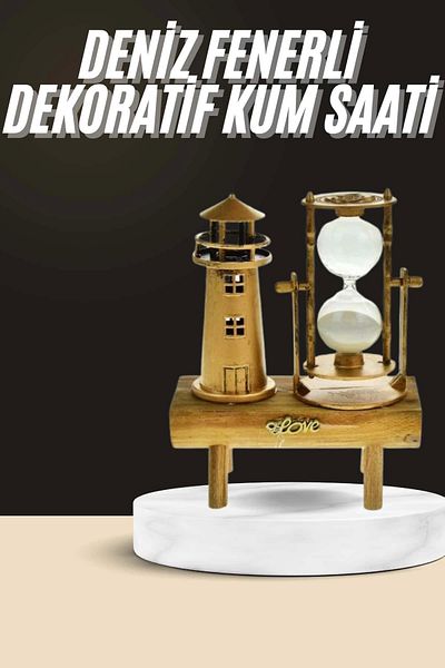 Kanonik Education Decorative Hourglass Lighthouse Retro Table Gift