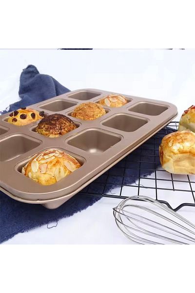 Generic 6-cup muffin tray, also known as a muffin tray, mini cheesecake tray, or tray, buy the second one free