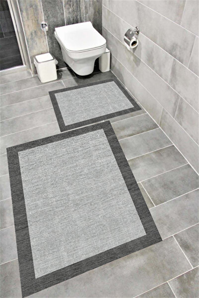 Bordo Halı Неплъзгаща се основа, водоустойчива, с цифров печат, комплект баня...