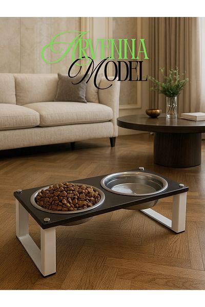 Okay Healthy Eating Stand for Cats and Dogs, Stainless Steel Stylish Design and Non-Slip Feet