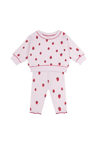 Antebies Strawberry Sweatshirt Pants Set