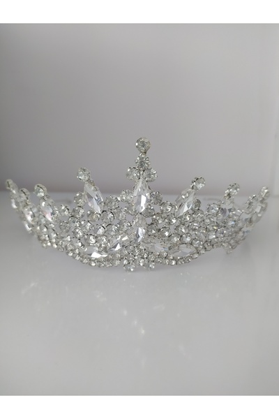 Store Silver Bridal Crown and Earrings