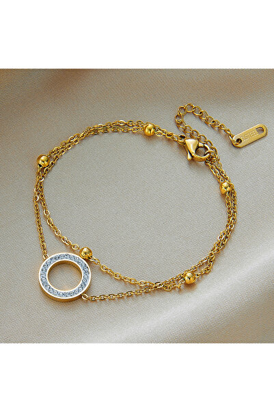 choice2 B615 DIEYURO 316 Stainless Steel Gold Color Heart Charms Bracelet For...