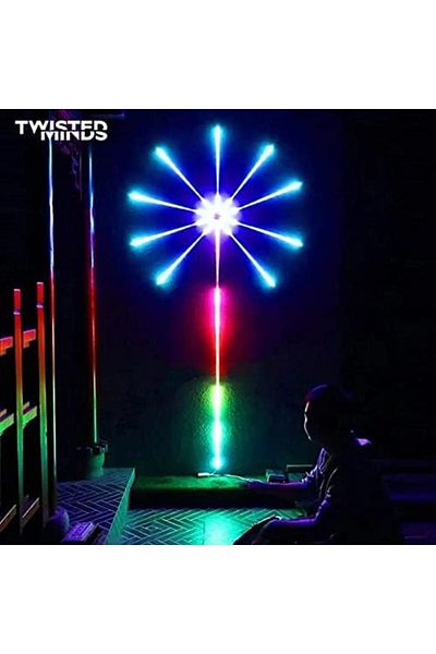 Twisted Minds LED Firework Design Lamps for Room Decoration with USB Port, Music Synchronization, RG