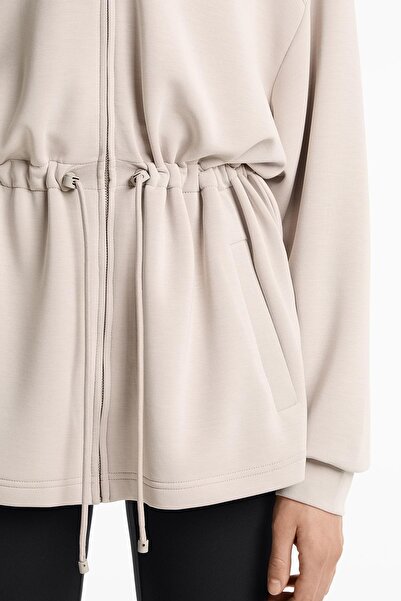 Oysho Long jacket with soft-touch modal and pockets