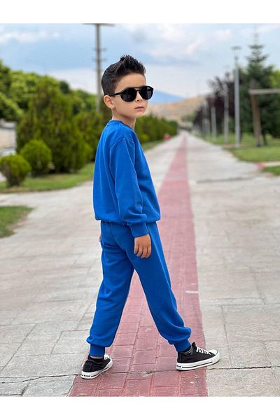 KGN GİYİM Boy's 3 Threads Unsharped Bottom Top Set