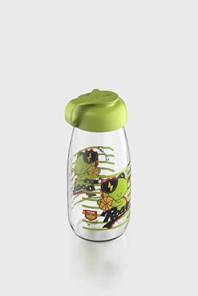 Renga Milky Kids Patterned 250 ml Glass Bottle 182056 Green