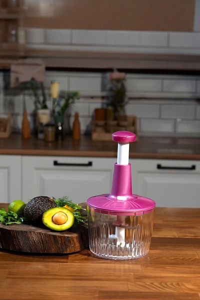 Sezka Life 5 Blades Manual Chopper Hand Rondo Pink Hand Blender Hand Pressed Rondo