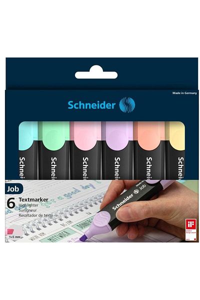 SCHNEIDER Textmarker Job Pastel 6/set