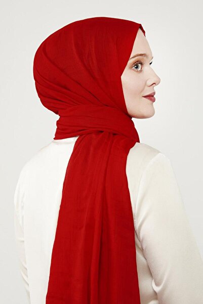 Levidor Kırmızı Düz Hawai Şal