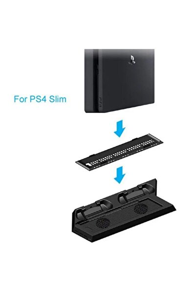 loonceteknoloji Ps4 FAT/Ps4 Slim/Ps4 PRO Uyumlu Soğutucu Fan Joystick Şarj Dikey Stand