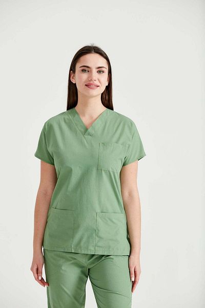 DEMOTEKS Scrub Set Medical Suit Classic Pistachio Green Unisex - Pistaccio