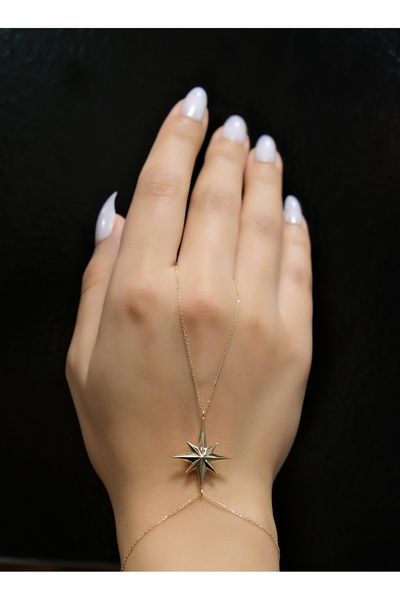 kuyumcu söylemez KUTUP YILDIZI ZARİF ALTIN ŞAHMERAN 22.7MM 2.40GR 14 AYAR ALTIN 18/20CM