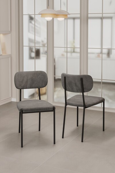 asaella mobilya Nexa Siyah Metal Ayaklı Sağlam Üst Kalite Mutfak Sandalyesi, ...