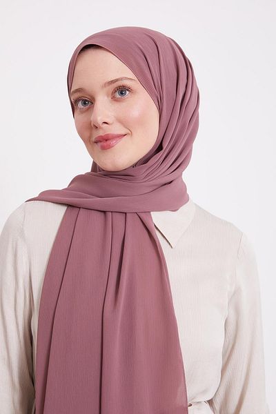 Levidor Violet Crinkle Plain Shawl
