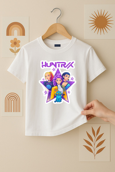 BLITZIST Μπλουζάκι για κορίτσια με στάμπα Kpop Demon Hunters Hunterix 4-13 ετών - Huntr/X