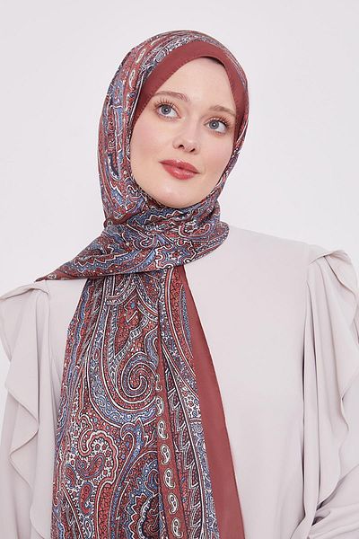 Levidor Tile Edge Pattern Indian Silk Shawl