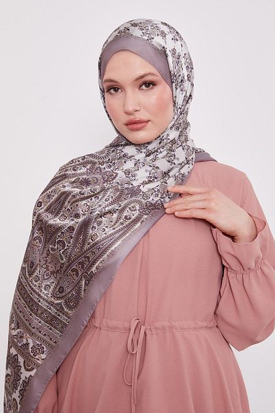 Levidor Mink Spiral Pattern Indian Silk Shawl