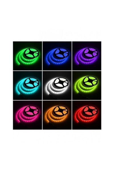 Autodiag Kit banda led RGB cu telecomanda, 5m, 270 de leduri, rezistent la apa Multicolor