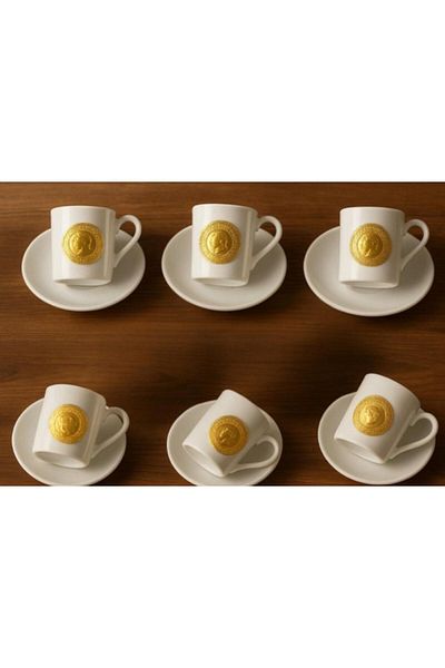 decovien 6 Person Porcelain Coffee Cup Set